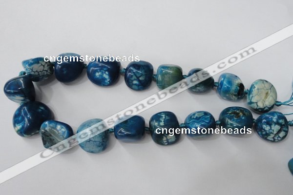 CAG5525 15.5 inches 20*22mm - 20*24mm nuggets agate gemstone beads