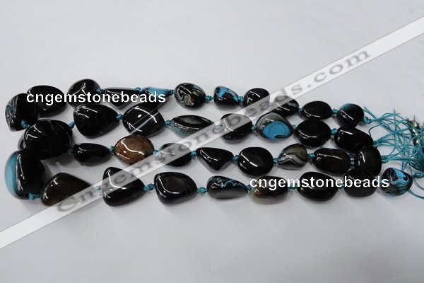 CAG5529 15.5 inches 14*18mm - 22*32mm nuggets agate gemstone beads