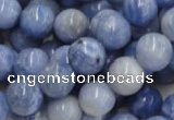 CAG555 16 inches 14mm round blue agate gemstone beads wholesale