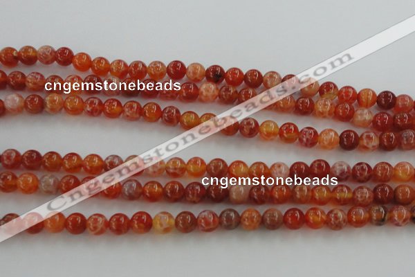 CAG5561 15.5 inches 6mm round natural fire agate beads wholesale