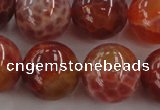 CAG5566 15.5 inches 16mm round natural fire agate beads wholesale