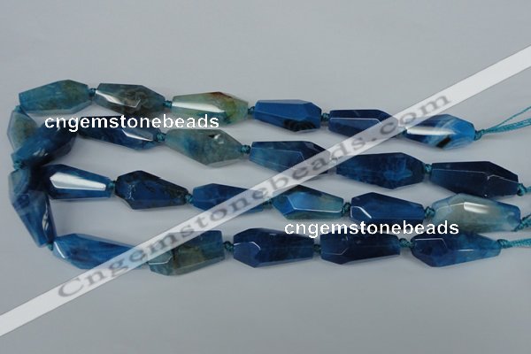 CAG5571 15 inches 15*20mm - 15*32mm faceted nuggets agate beads