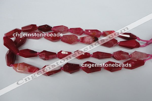 CAG5574 15 inches 13*18mm - 15*28mm faceted nuggets agate beads