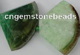 CAG5588 15 inches 30*40mm faceted triangle dragon veins agate beads