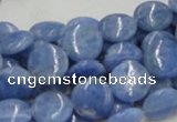 CAG559 16 inches 12mm flat round blue agate gemstone beads wholesale