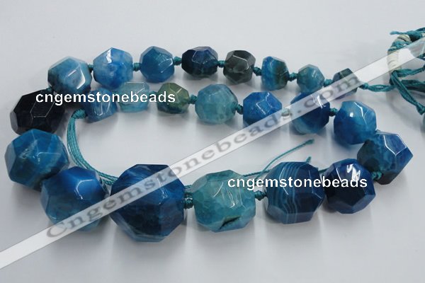 CAG5591 15 inches 10*12mm - 25*27mm faceted nuggets agate beads