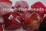 CAG5592 15 inches 12*14mm - 24*25mm faceted nuggets agate beads