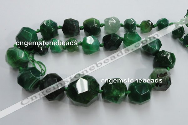 CAG5593 15 inches 10*12mm - 25*27mm faceted nuggets agate beads