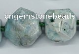 CAG5596 15 inches 25mm faceted nuggets agate gemstone beads