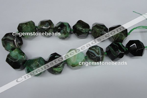 CAG5602 15 inches 25*30mm faceted nuggets agate gemstone beads