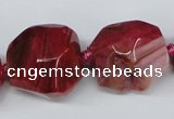 CAG5605 15 inches 18*20mm faceted nuggets agate gemstone beads