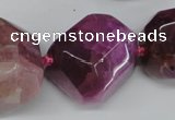 CAG5606 15 inches 25*28mm faceted nuggets agate gemstone beads