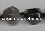 CAG5615 15 inches 20mm faceted nuggets agate gemstone beads