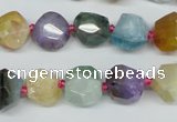 CAG5618 15 inches 10*12mm faceted nuggets agate gemstone beads