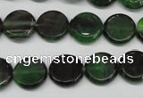 CAG5625 15 inches 12mm flat round dragon veins agate beads