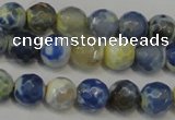 CAG5669 15 inches 6mm faceted round fire crackle agate beads