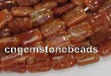 CAG569 15.5 inches 8*12mm rectangle natural fire agate beads