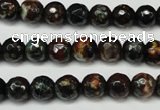 CAG5692 15 inches 8mm faceted round fire crackle agate beads