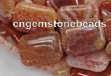 CAG570 15.5 inches 22*30mm rectangle natural fire agate beads