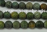 CAG5702 15 inches 8mm faceted round fire crackle agate beads