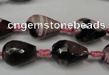CAG5721 15 inches 12*16mm faceted teardrop fire crackle agate beads