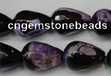 CAG5729 15 inches 13*18mm faceted teardrop fire crackle agate beads