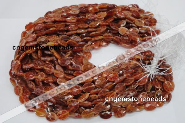 CAG575 15.5 inches 15*20mm faceted oval natural fire agate beads