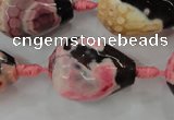 CAG5750 15 inches 18*25mm faceted teardrop fire crackle agate beads