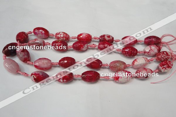 CAG5791 15 inches 13*18mm faceted rice fire crackle agate beads