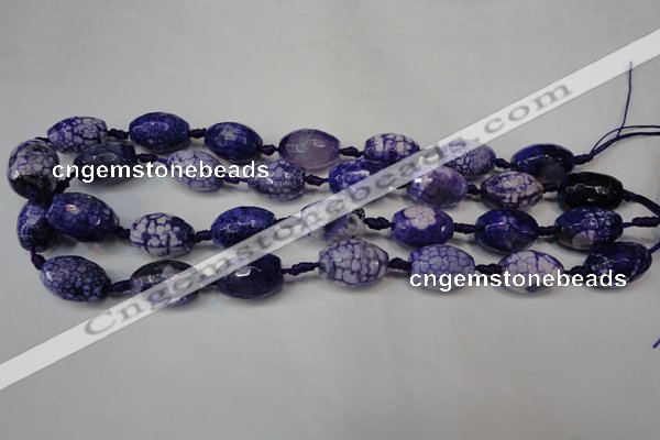 CAG5793 15 inches 13*18mm faceted rice fire crackle agate beads