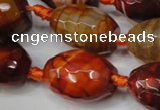 CAG5802 15 inches 15*20mm faceted rice fire crackle agate beads