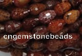 CAG587 15.5 inches 10*14mm faceted teardrop natural fire agate beads