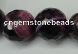 CAG5885 15 inches 20mm faceted round fire crackle agate beads