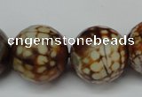 CAG5888 15 inches 20mm faceted round fire crackle agate beads