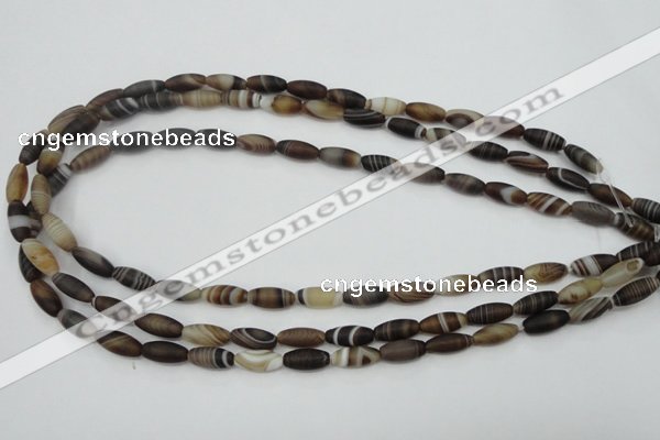 CAG5910 15 inches 5*12mm rice Madagascar agate gemstone beads