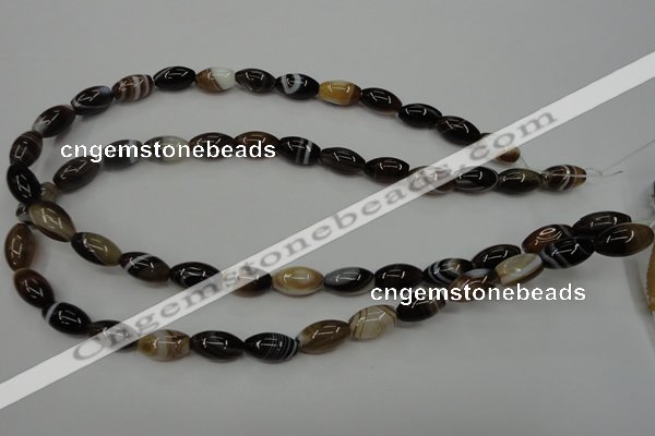 CAG5912 15 inches 8*16mm rice Madagascar agate gemstone beads