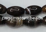 CAG5913 15 inches 12*20mm rice Madagascar agate gemstone beads