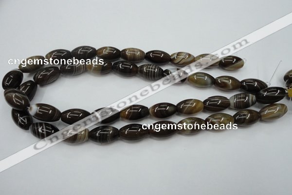 CAG5913 15 inches 12*20mm rice Madagascar agate gemstone beads