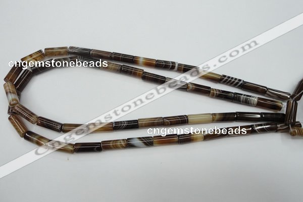 CAG5918 15 inches 6*16mm tube Madagascar agate gemstone beads