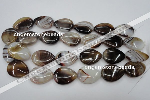 CAG5924 15 inches 22*30mm flat teardrop Madagascar agate gemstone beads