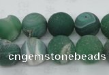 CAG5928 15 inches 12mm round matte druzy agate beads wholesale