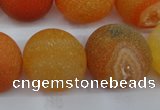 CAG5939 15 inches 20mm round matte druzy agate beads wholesale