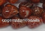 CAG595 15.5 inches 15*20mm teardrop natural fire agate beads