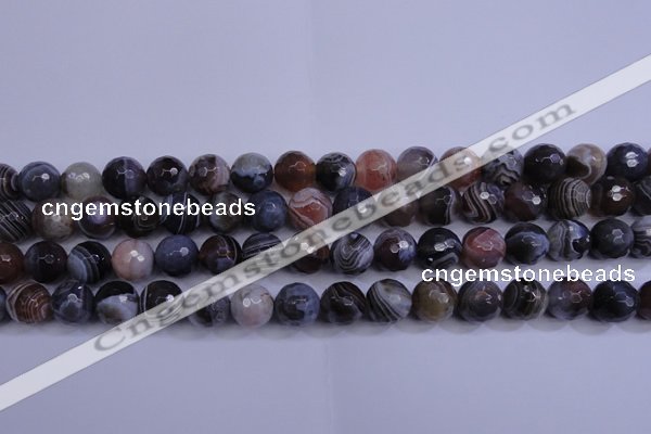 CAG5962 15.5 inches 10mm faceted round botswana agate beads wholesale