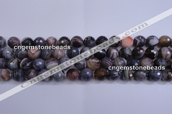 CAG5963 15.5 inches 12mm faceted round botswana agate beads wholesale