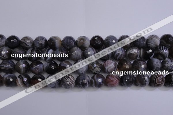 CAG5964 15.5 inches 14mm faceted round botswana agate beads wholesale