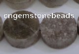 CAG5986 15.5 inches 20mm coin grey agate gemstone beads
