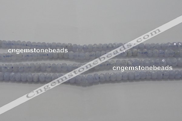 CAG5992 15.5 inches 3*5mm faceted rondelle blue lace agate beads