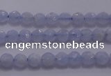 CAG5995 15.5 inches 4mm faceted round blue lace agate beads