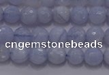 CAG5996 15.5 inches 6mm faceted round blue lace agate beads